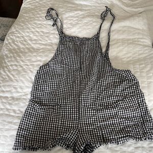 Gingham overalls